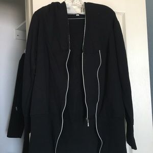 Double Zipper Winter Fur Long Hoodie Jacket